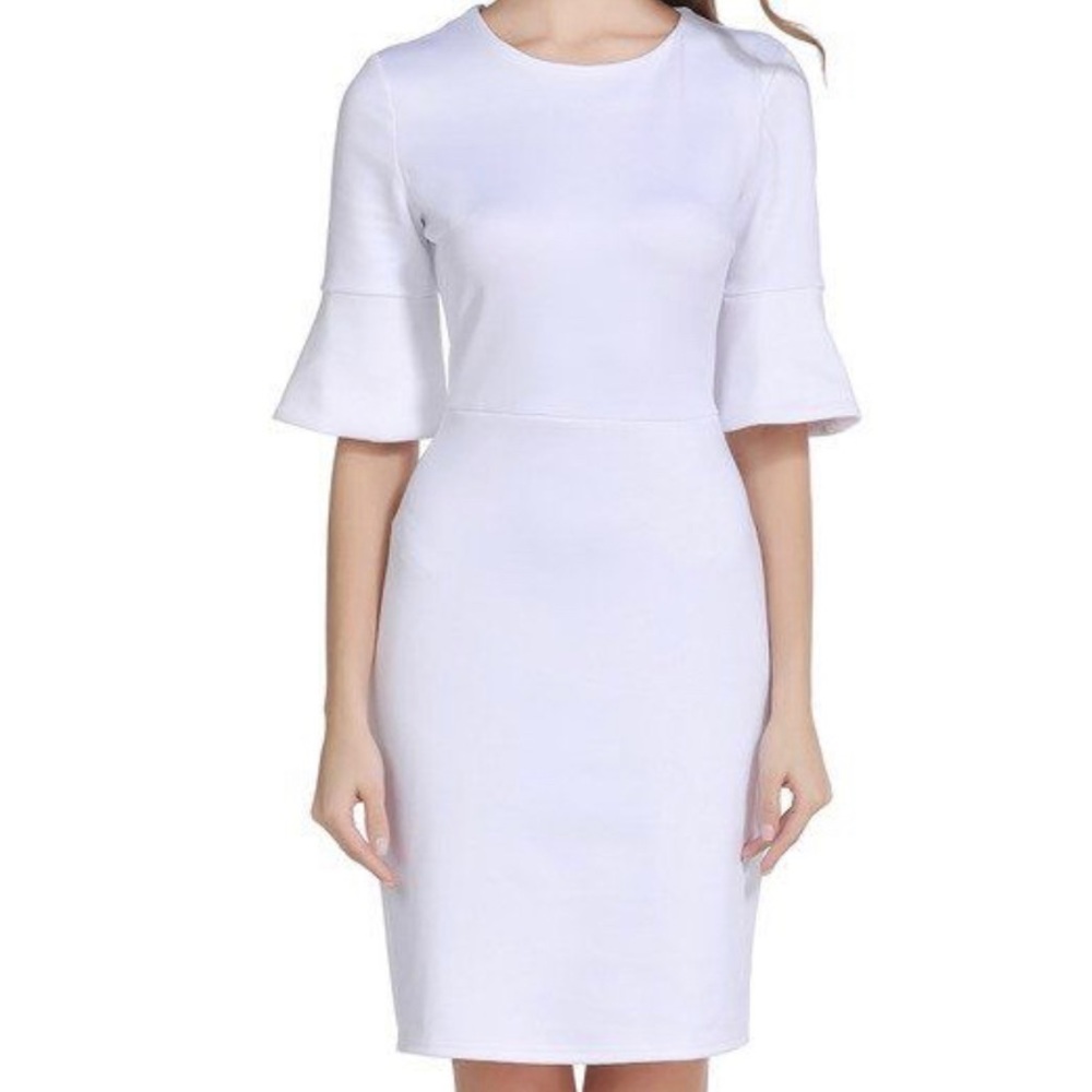 NWT White Bell Sleeve Dress